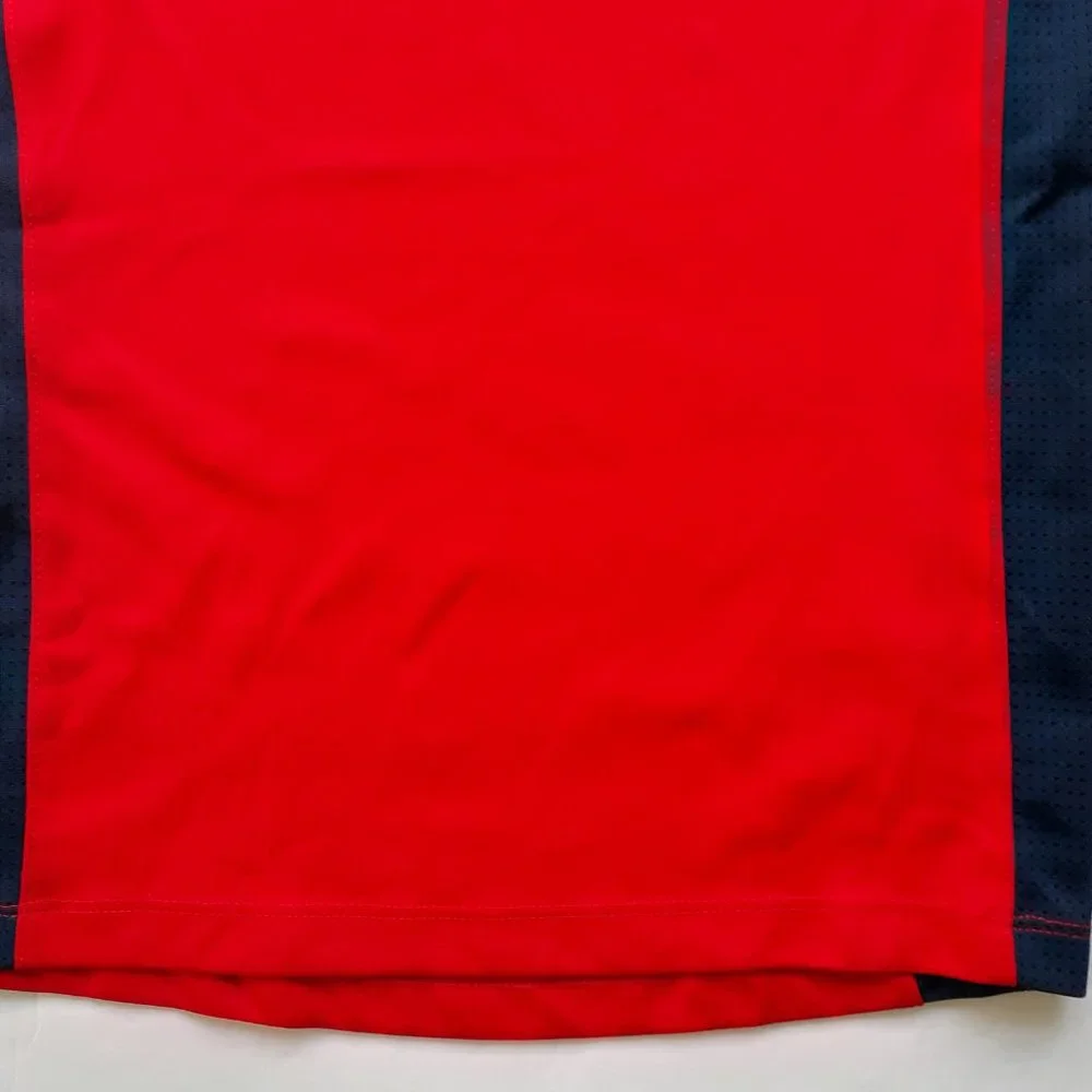 Adidas Boys T-Shirt Red Blue Climacool Active Short Sleeve Size 5